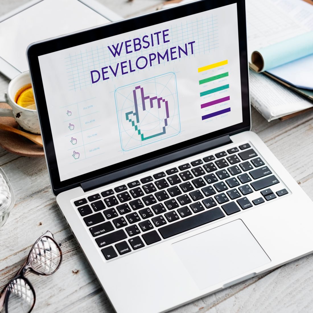 Web development course visuals
