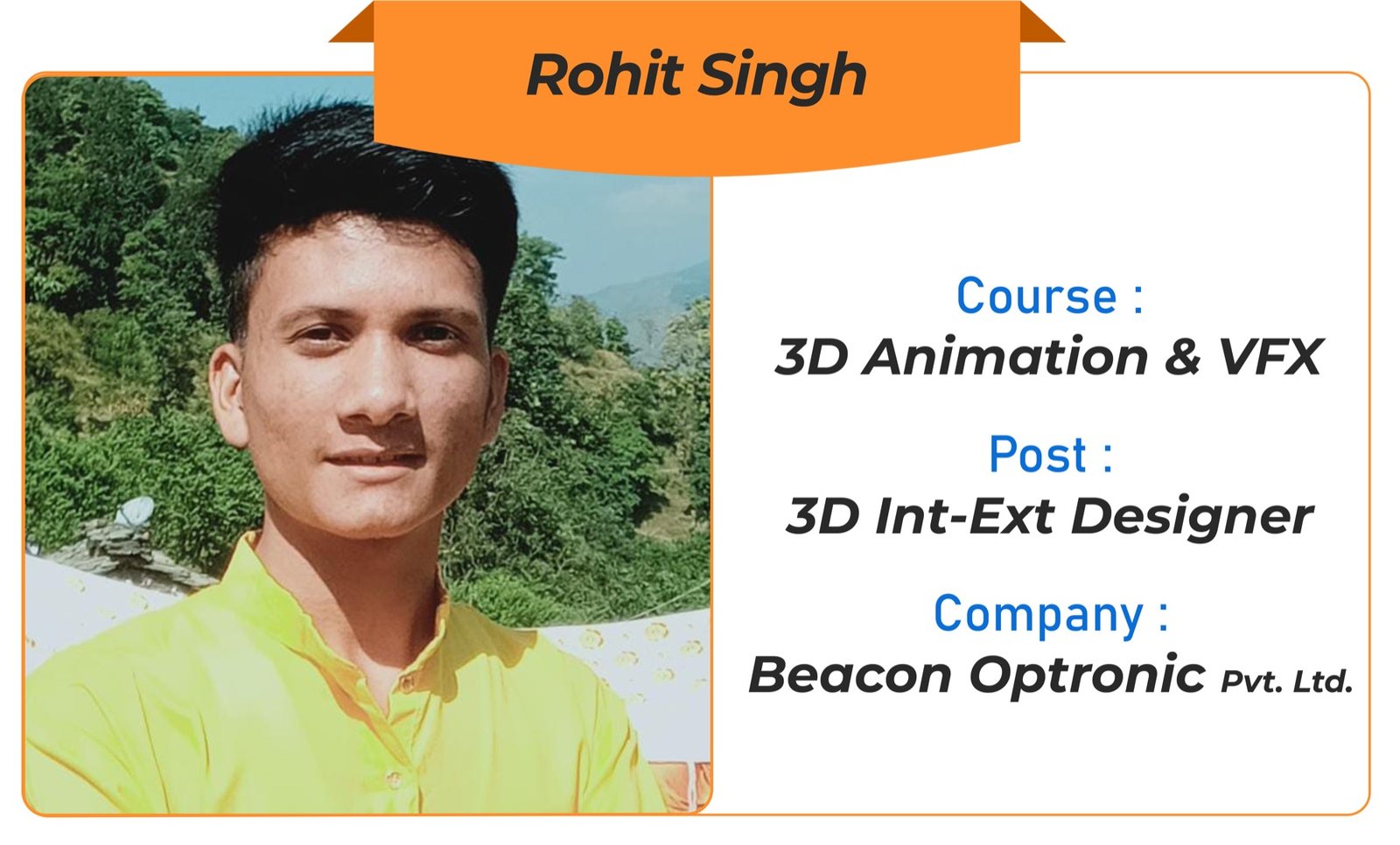 Rohit Singh placement visual